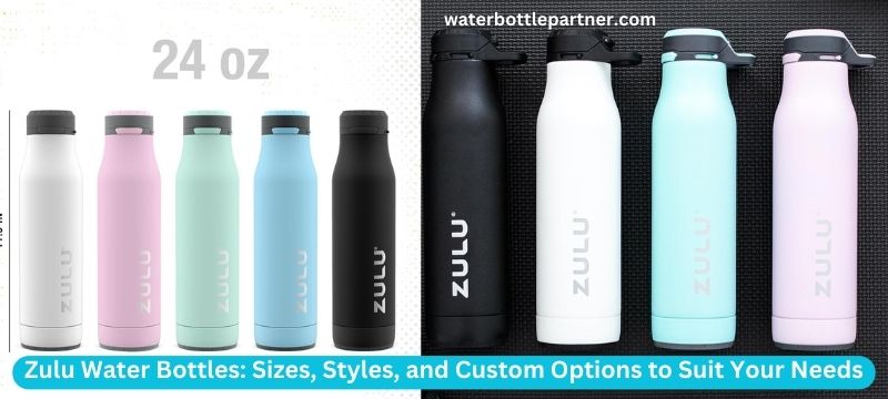 ZULU Studio Glass Water Bottle with Silicone Sleeve, 28 oz